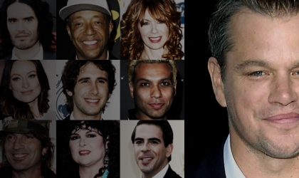 A collage of many different celeb headshots
