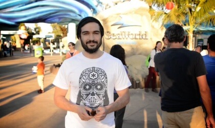 Alfonso Herrera at SeaWorld
