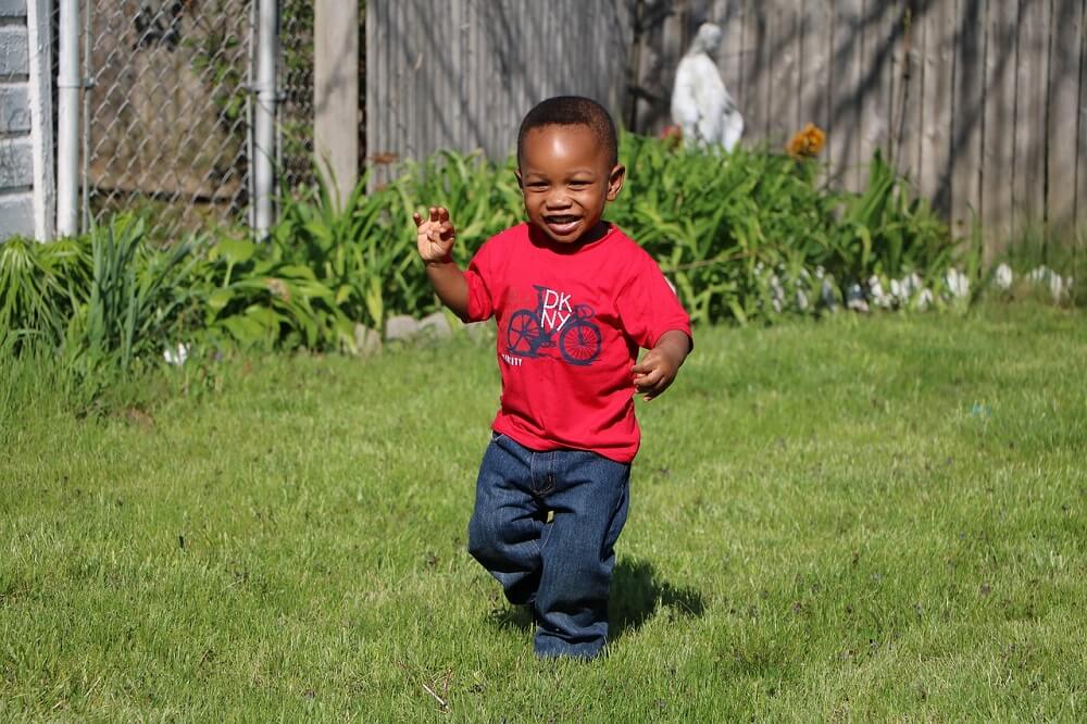 toddler running