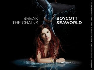 Bella Thorne as a mermaid in PETA's 'Break the Chains' anti-Seaworld ad