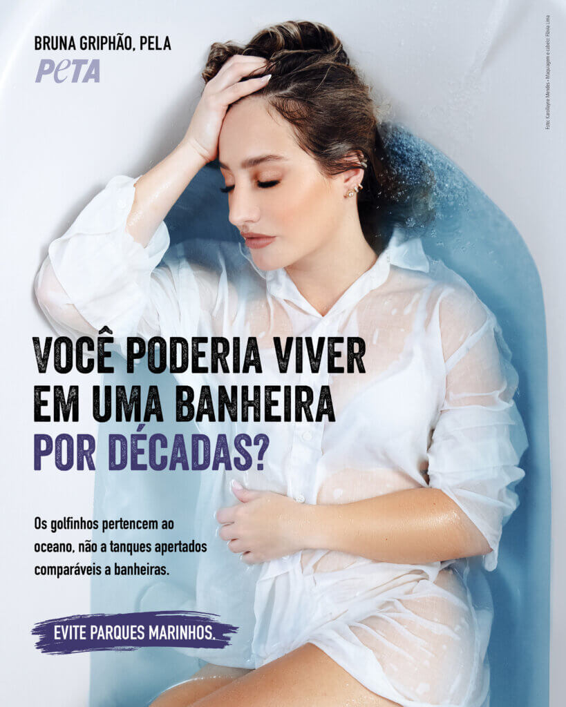 Bruna in a bathtub with text reading could you live in a bathtub for decades?